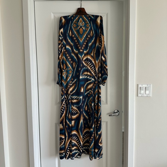 Farm Rio Blue Pineapple Ikat Maxi Dress - Picture 9 of 10
